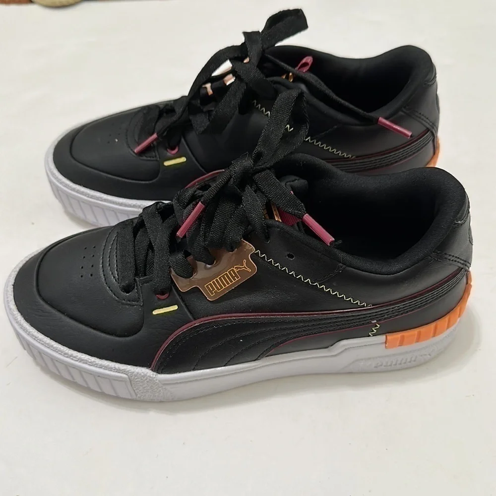 PUMA Women's Cali Sport City Lights Black/Beetroot Purple/Casual Sneaker Size 9